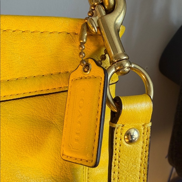 Coach Handbags - Coach Soft Pebble Golden Yellow Leather shoulder/Crossbo Gold hardware, hang tag